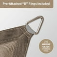 thumbnail image 4 of Coolaroo Outdoor DualShade Sun Sail and Hardware Kit, 95% UV Block Protection, 12' Square; Cobblestone, 4 of 7