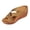 Khaki, variant on Women's Cork Footbed Wedges Dressy Slippers Sandals Stylish Casual Cross-Band Leather Platform Chunky Slip on High Heels Beach Summer Dress Slides Shoes White Size 9.5