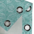 thumbnail image 4 of Ambesonne Sea Shells Grommet Curtain, Doodle Marine Lines, 50" x 72", Seafoam White, 4 of 6