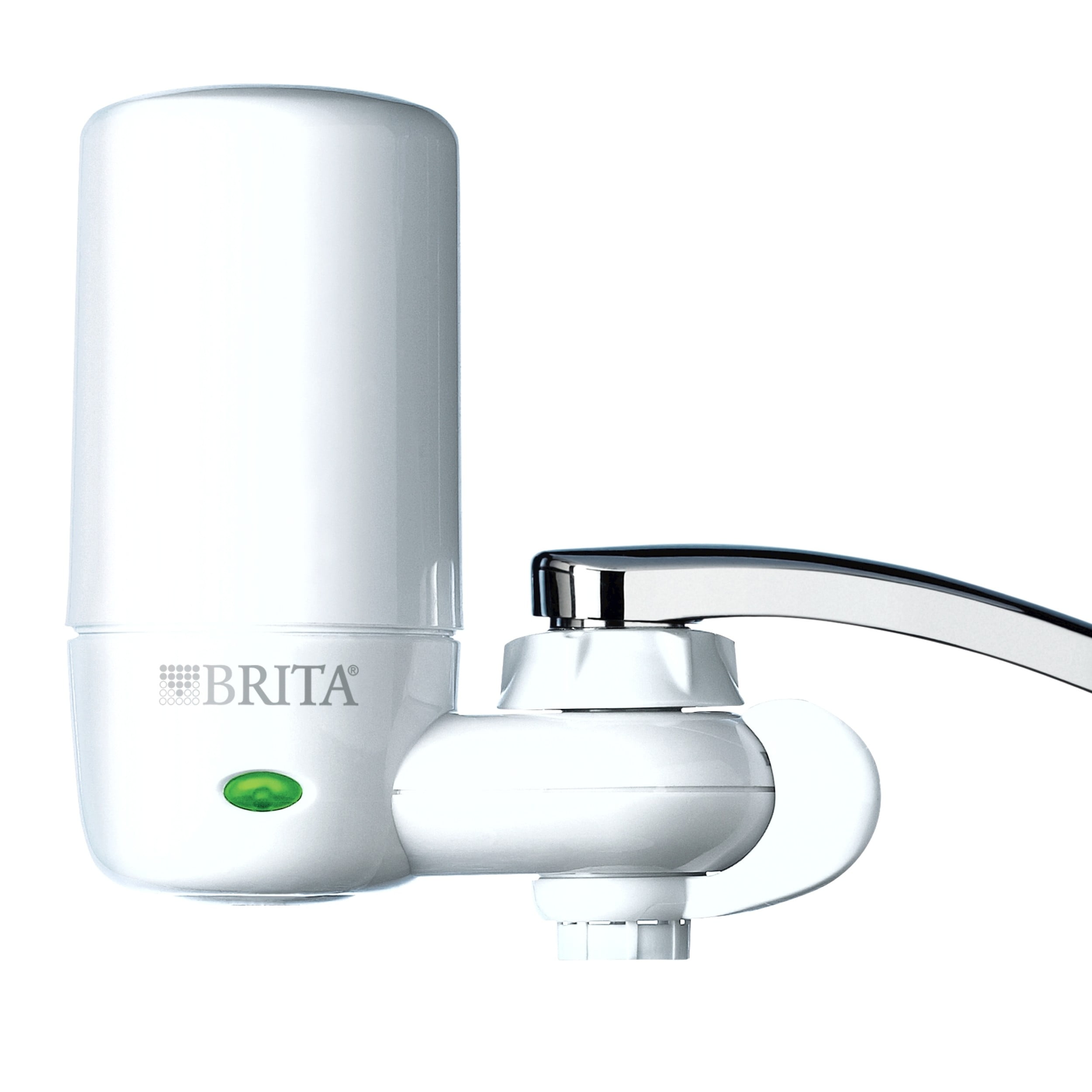 Brita Complete Faucet Mount System, Water Filter Reduces Lead and Chlorine, White