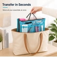 thumbnail image 7 of 1-Pack Women’s Purse Organizer Insert with Zipper Handles, Multi-Pocket Handbag Tote Liner, Travel Bag-in-Bag Storage Insert TIKA, 7 of 7