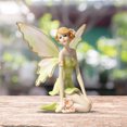 thumbnail image 1 of Estatua De Hadas Resina Flor Verde Hada Estatua Adorno Ángel Muñecas Figuras Artesanía Decoración (A) Sywqhk Libre de BPA, 1 of 6
