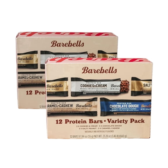 Barebells Protein Bars with 20g High Protein, 1.9oz Bars, Variety Pack - 24 Count
