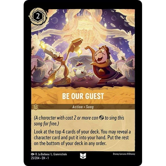 Disney Lorcana The First Chapter Uncommon Be Our Guest #25