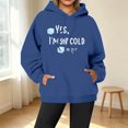 thumbnail image 2 of XAOFW Letter Print Pullover Hoodies For Women Long Sleeve Casual Hooded Sweatshirt Oversized Soft Cozy Streetwear Trendy· Top XL, 2 of 5
