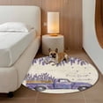 thumbnail image 2 of Spring Floral Round Area Rug 3Ft Washable Small Circle Rugs for Kitchen Entryway, Purple Lavender Truck Flowers Botanical Beige Non-Slip Carpet Floor Mats Indoor Outdoor Carpet Runner Home Decor, 2 of 8