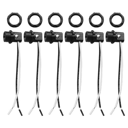 

6pcs E12 Heat Screw Socket Wire Leads Home Candelabra Base Lamp Holder