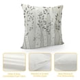 thumbnail image 4 of YINGXI  Birch Tree Decorative Throw Pillow Case, Plain Colored Branches Leaves Autumn Nature Forest Inspired Image Print, Couch Bedroom Living Room Cushion Cover,White Grey 18x18in, 4 of 5