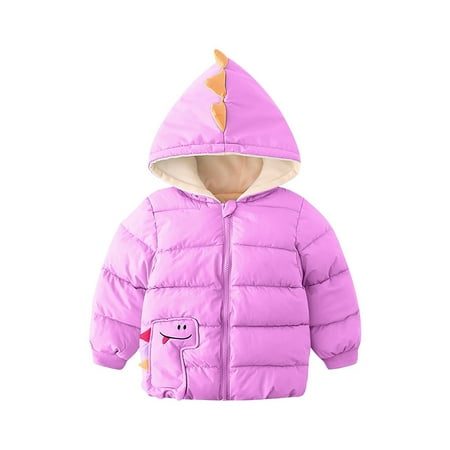

Verugu Toddler Baby Girls Boys Winter Coat Thicken Warm Jackets Baby Hooded Snow Outwear Coat Kids Cute Jacket Light Down Coats With Ear Hoodie For Coat Purple 18-24 Months