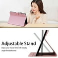 thumbnail image 6 of Dteck Folio Case for iPad Air 11-inch (M2) 2024, Multi-Angle Viewing Protective Stand Cover with Pencil Holder & Card Holder,Pink, 6 of 8