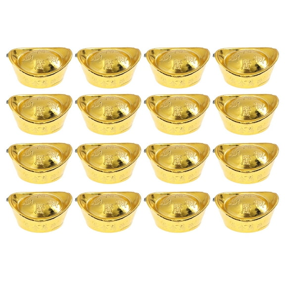 Simulation Ingot Golden Chinese Lucky Money Indoor Decor Houseplants 30 Pcs Decorate Chic Unique Plastic Home