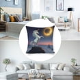 thumbnail image 3 of Flying horse under the moon Linen toss pillowcase Decoration pillowcase Gift preferred 20x20" Cushion cover 2 set Sofa pillowcase Sofa bedroom living room car, 3 of 8