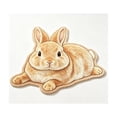 thumbnail image 2 of Cute Rabbit Shaped Area Rug Bunny Floor Mat, Non-Slip Soft Plush Bedroom Bathroom Doormat, Cute Animal Indoor Home Decor Gift, 20 x 30 Inch Decorative Mat, 2 of 6