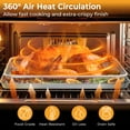 thumbnail image 2 of Air Fryer Basket for Oven, Walchoice Baking Tray Pan &Air Fryer Basket with Folding Air Fryer Rack & Barbecue Skewers, 16” x 12” Non-stick Stainless Steel Crisper Tray for Frying Baking Grilling, 2 of 8