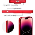 thumbnail image 5 of LAUDTEC Silicone iPhone 14 pro(6.1") case with Stand,Vertical and Horizontal Stand Hand Strap Metal Kickstand Shockproof Case(Red), 5 of 7