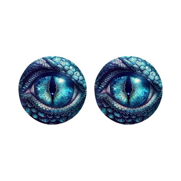 Colorful Dragon Eyes Headlight Sticker Round Headlight Sticker 3D Stereoscopic Funny Car Sticker
