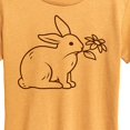 thumbnail image 3 of Instant Message - Bunny With Flower - Women's Short Sleeve Graphic T-Shirt, 3 of 7