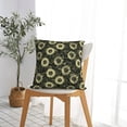 thumbnail image 5 of Yiaed Sunflowers Print Pillow Covers Super Soft Decorative Square Throw Pillow Covers Case Cushion Covers for Sofa Couch Bedroom Car Decor（No pillow core）-18"x18", 5 of 7
