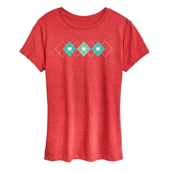 Instant Message - Argyle Hearts - Women's Short Sleeve Graphic T-Shirt