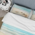 thumbnail image 4 of Designart "Starfish and Seashells Collection I" Modern Landscape Beach Bedding Covert Set - Modern Beach Beige Landscapes Bed Set With 2 Shams, 4 of 6