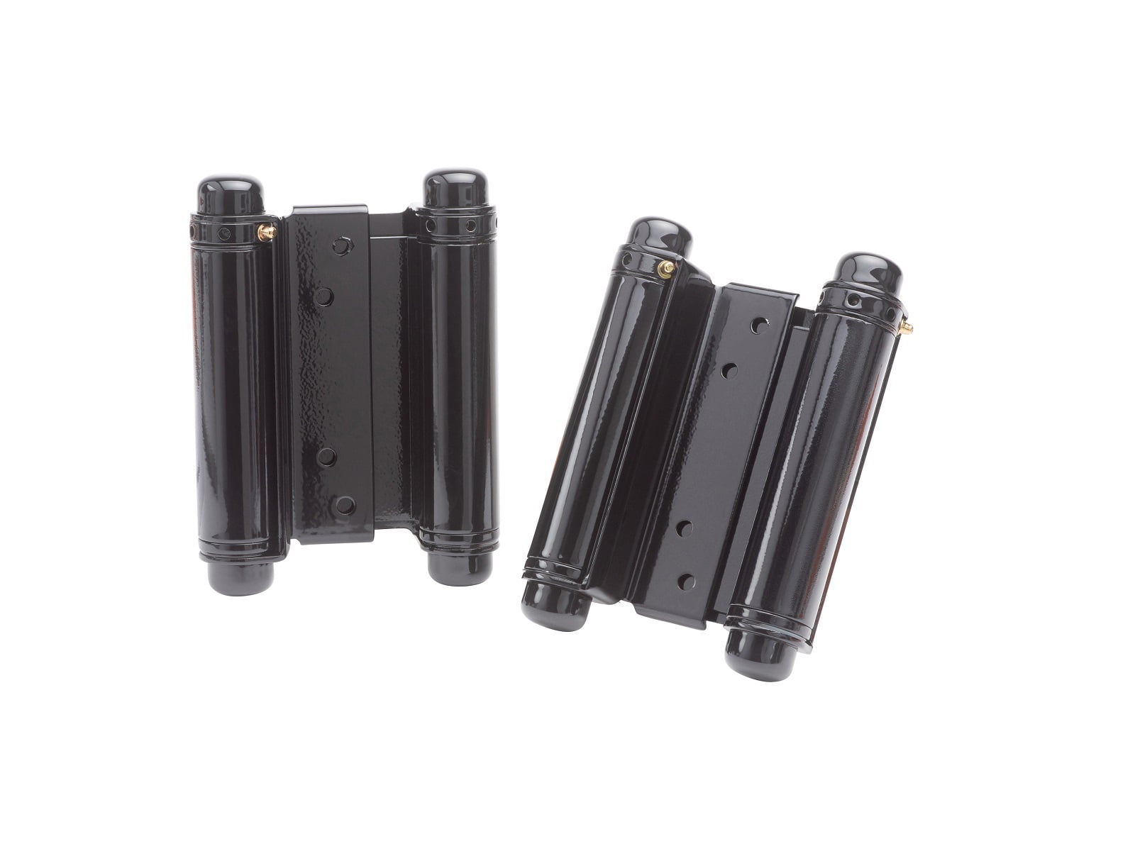 5 in. Double Acting Spring Hinge in Black (Set of 2)