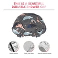 thumbnail image 4 of cute Dinosaur printD Shower Cap, Reusable Bath Hair Hat for all Hair Lengths Hair Cover with Elastic Band Double Waterproof Layers Bathing Hat, 4 of 5