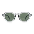thumbnail image 6 of Mens Square Round Vintage Horn Rim Hipster Sunglasses Slate - Green, 6 of 8