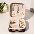 thumbnail image 6 of Retro Cat Travel Portable Square Jewelry Box Earring Necklace Bracelet Holder Display Case Organizer Box, Decorative Jewelry Stand Storage Box, 6 of 6