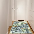 thumbnail image 4 of Ottomanson Machine Washable 100 Dollar Bill Non-Slip Rubberback 3x5 Money Rug, 3'3" x 5', Multicolor, 4 of 8