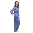thumbnail image 4 of Women's 100% Silk Pajama Set - Luxury Sleepwear Pjs by TexereSilk (Morning Dew), 4 of 4