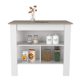 thumbnail image 5 of Cala Kitchen Island Antibacterial, Three Shelves, Four Legs Light Gray / White, 5 of 6