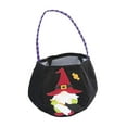 thumbnail image 2 of Bolsa de dulces de Halloween con forma de calabaza, multiusos, 22 x 18 cm, plegable, de tela negro, 2 of 9