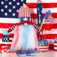 thumbnail image 5 of Gnomos patrióticos Muñeca sin rostro Decoraciones del 4 de julio Día de la Independencia Americana Decoraciones del Día de los Veteranos Tomte y Rayas Nisse, 5 of 5
