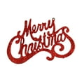 thumbnail image 2 of 15cm Glitter Merry Christmas Hanging Ornament - 5.9x3.5in Festive Tree Decoration Sign for Doors, Wreaths & Tables - 1 PC Holiday Decor Card, 2 of 5