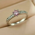 thumbnail image 2 of Ahansh Jewels Round Cut Pink Sappire Engagement Ring For Women's 925 Sterling Silver, 2 of 5