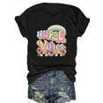 thumbnail image 2 of Women'S Casual "Nurse Vibes" Graphic Tee - Pink Short Sleeve T-Shirt with Colorful Floral Design, All-Season Cotton Knit Top, Casual Wear|Playful Print|Knit Construction, 2 of 8
