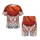 thumbnail image 1 of Fotbe Basketball Shot Pijama Estampada de 2 Piezas para Niños – Ropa de Dormir de Manga Corta Cómoda para Niños y Niñas, Camiseta y Shorts de Algodón-Medium, 1 of 6