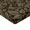 thumbnail image 4 of Ambesonne Earthy Leaves Fitted Sheet, Woodland Boho Leaf, Twin Size, Dark Cocoa Peacock Green, 4 of 5