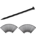 thumbnail image 1 of AUKAR Plastic Landscape Edging Stakes, 8 inch - Spiral Nylon Spikes for Garden Border, (Black), 1 of 5