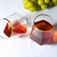 thumbnail image 3 of 32 Pack Diamond Stemless Plastic Glasses, 12 oz Unique Diamond Shape, Clear Gold Rim, 3 of 5