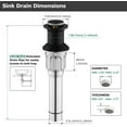 thumbnail image 3 of PARLOS Bathroom Sink Drain Without Overflow, Matte Black, 3 of 8