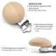 thumbnail image 3 of Juego de 10 pinzas de madera de haya de alta calidad, pinzas para chupete, pinzas para chupete, pinza de madera natural (sin orificio), 3 of 5