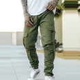 thumbnail image 2 of TOWED22 Men's Pajama Pants,Sweatpants for Men with Pockets Loose Fit Joggers Workout Pants Drawstring Casual Comfy High Waisted Pants Green,3XL, 2 of 5