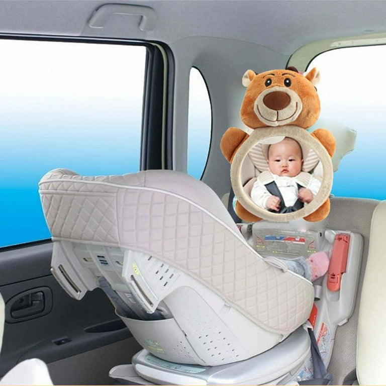 Miroir voiture pour bébé 2 en 1, sangles amovibles pour jouets ou  accessoires - Monsieur Bébé - Noir - Kiabi - 14.90€