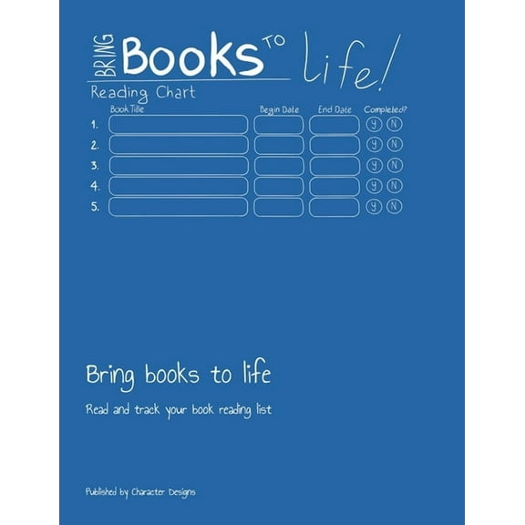 Bring books to life: Read and track your book reading list, (Paperback)