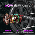 thumbnail image 2 of 6MSKS Electric Bike Bicicletas Eléctricas Ebike 1000W High Speed Brushless Motor 48V17.5Ah Battery 16+ Mountain Bike 20 inch Wide Tire 50km Travel UL2849, 2 of 7