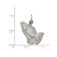 thumbnail image 3 of Sterling Silver Praying Hands Pendant Necklace with Chain, 3 of 4