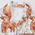 thumbnail image 7 of Arlun Womens Pajama Sets Button up Satin Pjs Short Sleeve and Shorts 2 Piece Pjs Sets Cute Leopard Highlands Beef Graphic Loungewear with Chest Pocket 2-White XL, 7 of 7