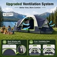 thumbnail image 5 of Sophia & William 10 Person Camping Tent 18x9ft Cabin Tent with Removable Divider and Mesh Screen Windows, Blue, 5 of 11