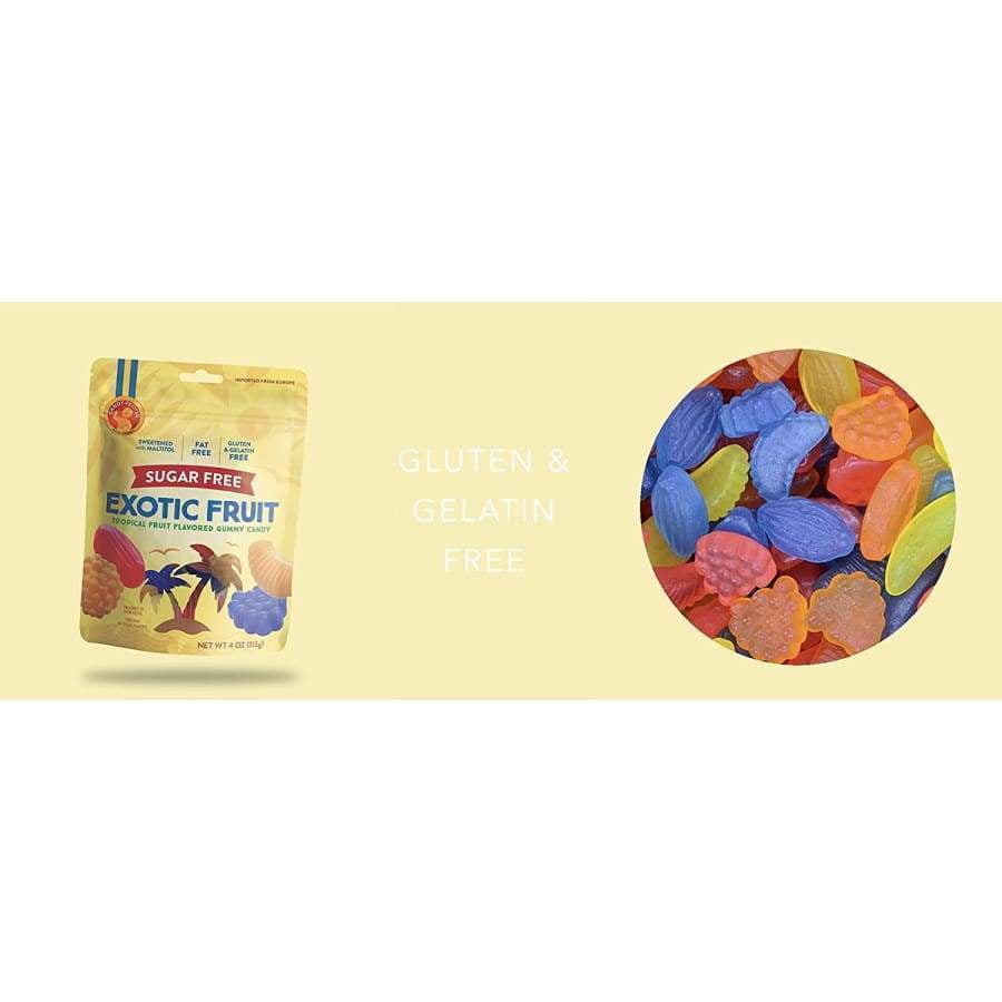 Candy People Sugar Free Gummy Candies - Exotic Fruit Size: 6-Pack 